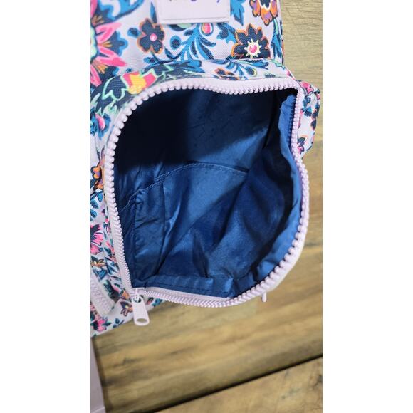 Vera Bradley Reactive Purple Floral Sling Backpack Pre Owned - Picture 5 of 13